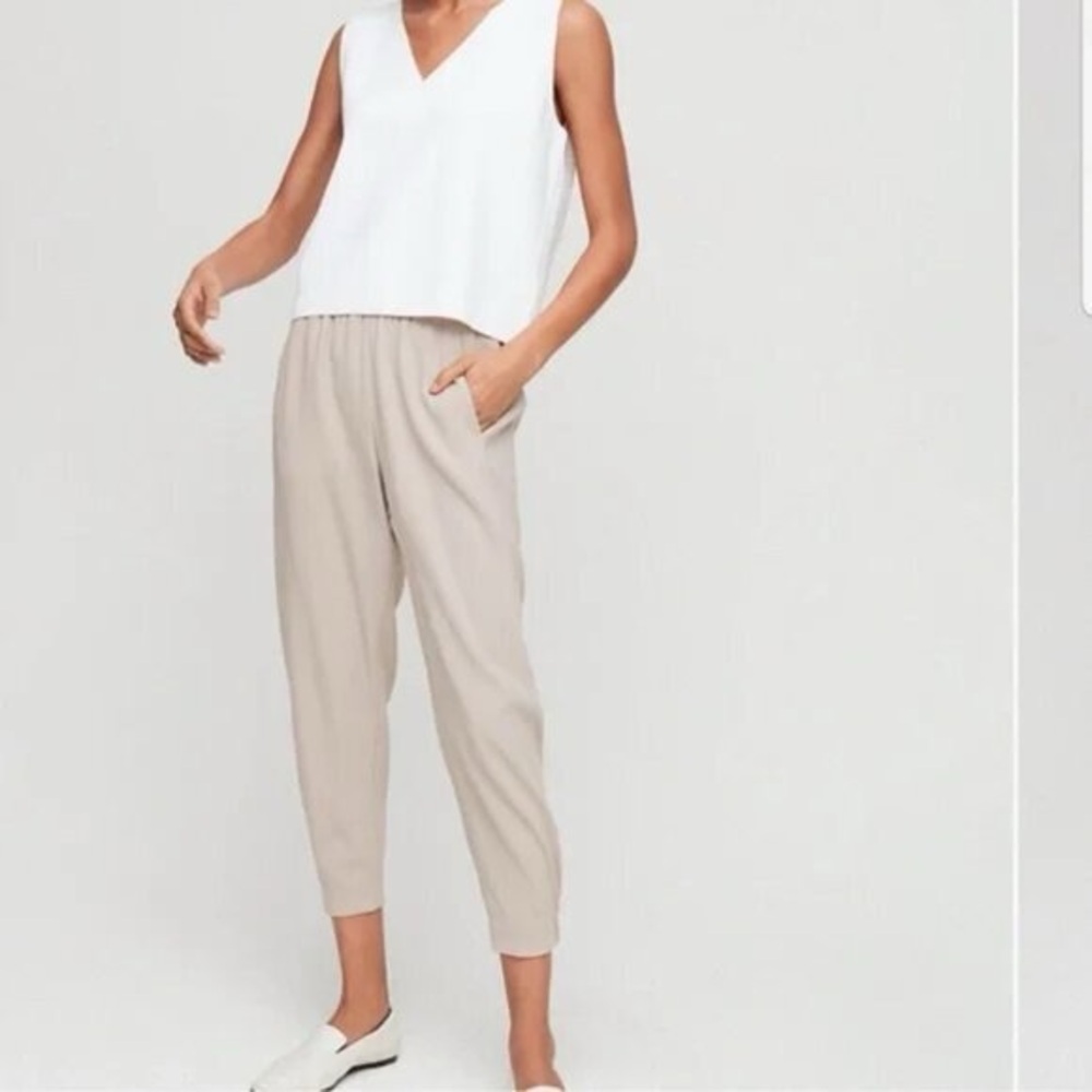 Babaton Light Beige Ankle Pants